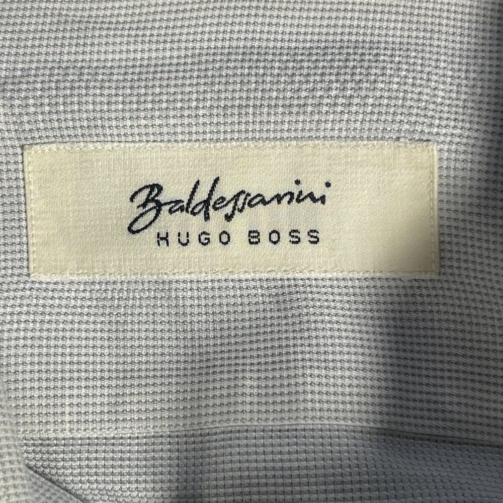 Baldessarini Hugo Boss Dress Shirt Size 43 White 100% Cotton Button Up - Picture 3 of 5